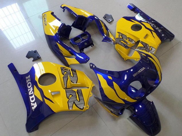 Bleu Jaune Carénage Moto CBR 250 RR MC22 1991-1998 Bleu Jaune Carénage Moto CBR 250 RR MC22 1991-1998