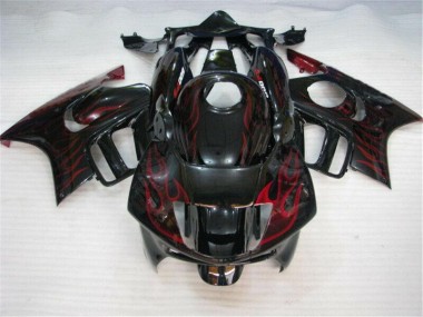 Noir Rouge Flamme Carénage Moto CBR 600 F3 1995-1998