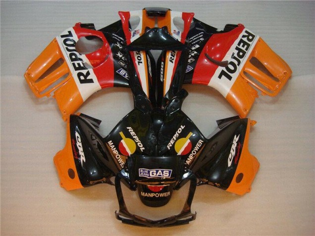 Noir Orange Repsol Carénage Moto CBR 600 F3 1995-1998 Noir Orange Repsol Carénage Moto CBR 600 F3 1995-1998
