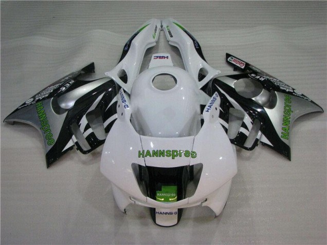 Blanc Vert Hannspree Carénage Moto CBR 600 F3 1995-1998 Blanc Vert Hannspree Carénage Moto CBR 600 F3 1995-1998