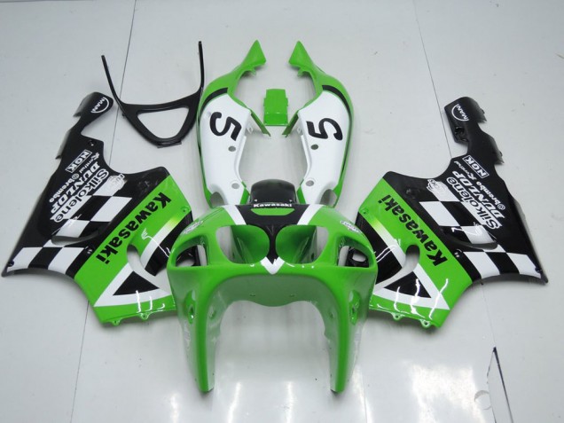 Vert Noir et Blanc Carénage Moto ZX7R 1996-2003 Vert Noir et Blanc Carénage Moto ZX7R 1996-2003