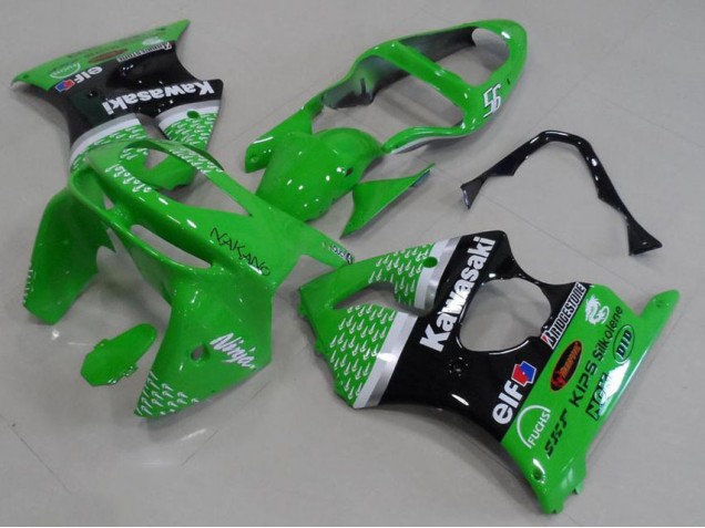 Vert Noir Carénage Moto ZX6R 1998-1999 Vert Noir Carénage Moto ZX6R 1998-1999