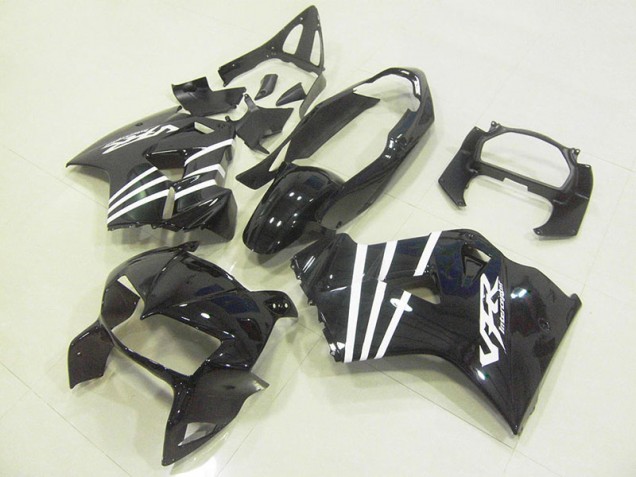 Noir Blanc Bande Carénage Moto VFR 800 1998-2001 Noir Blanc Bande Carénage Moto VFR 800 1998-2001