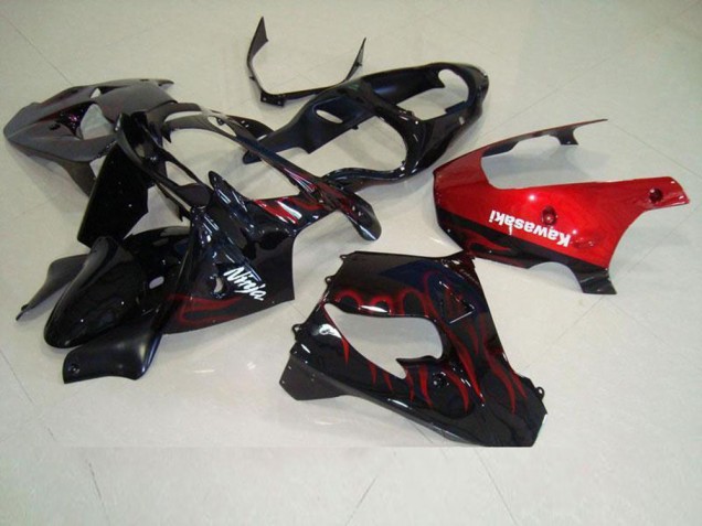 Rouge Flamme Carénage Moto ZX9R 2000-2001 Rouge Flamme Carénage Moto ZX9R 2000-2001
