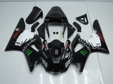 Noir Blanc Monster Carénage Moto R1 2000-2001