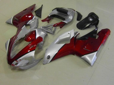 Rouge et Argent Carénage Moto R1 2000-2001