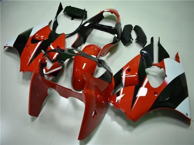 Rouge Noir Blanc Carénage Moto ZX6R 2000-2002 Rouge Noir Blanc Carénage Moto ZX6R 2000-2002
