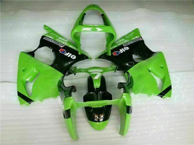 Vert Noir Kit Carénages Motos Complet ZX6R 2000-2002 Vert Noir Kit Carénages Motos Complet ZX6R 2000-2002