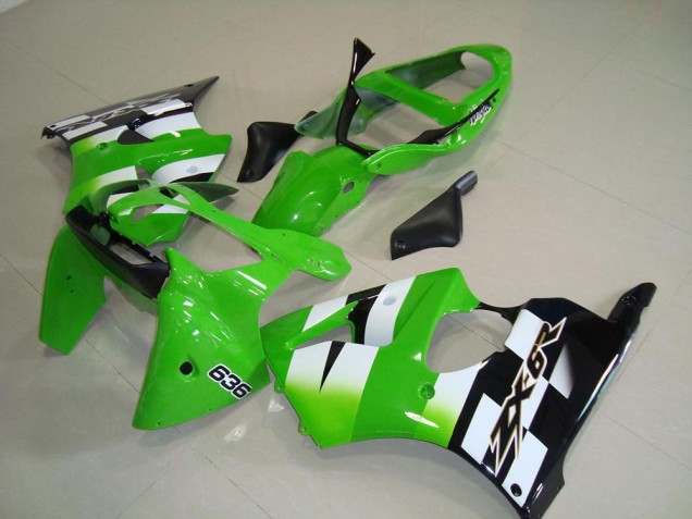 Vert Noir Kit Carénages Motos ZX6R 2000-2002