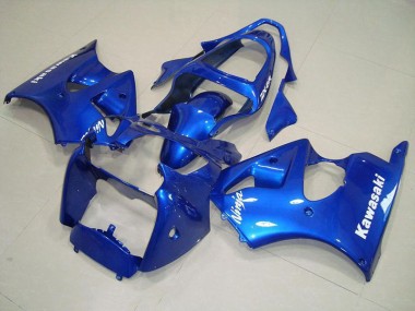 Bleu avec Blanc Décalque Carénage Moto ZX6R 2000-2002