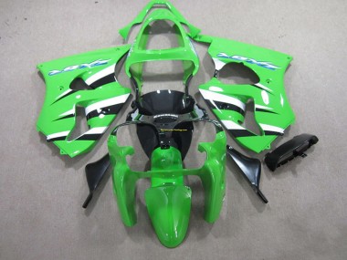 Vert Noir Blanc Carénages Moto ZX6R 2000-2002