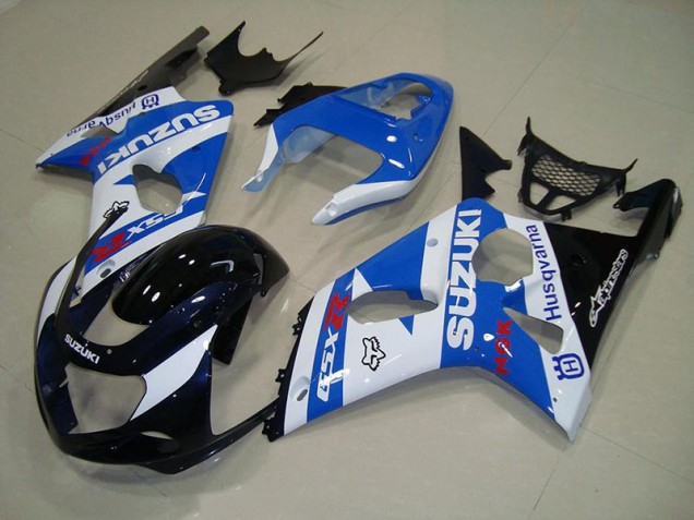 Blakc Bleu Blanc Carénage Moto GSXR 1000 K1 2000-2002