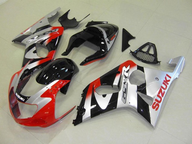 Rouge Argent Carénage Moto GSXR 1000 K1 2000-2002