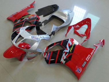 Rouge Argent Carénage Moto VTR 1000 2000-2006
