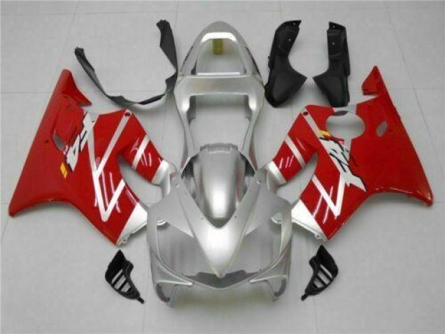 Argent Rouge Carénage Moto CBR 600 F4i 2001-2003 Argent Rouge Carénage Moto CBR 600 F4i 2001-2003