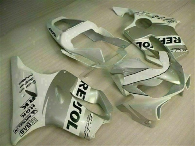 Blanc Argent Carénage Moto CBR 600 F4i 2001-2003 Blanc Argent Carénage Moto CBR 600 F4i 2001-2003