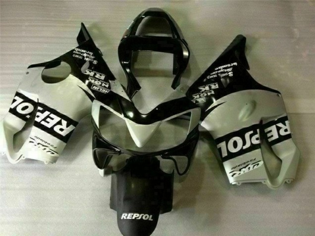 Noir Argent Repsol Carénage Moto CBR 600 F4i 2001-2003 Noir Argent Repsol Carénage Moto CBR 600 F4i 2001-2003