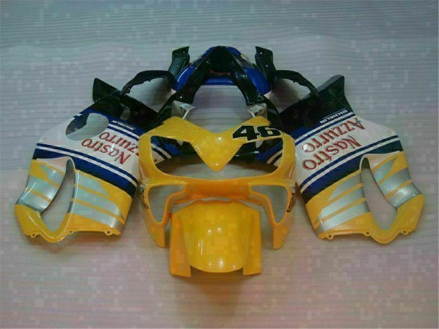Jaune Argent Nastro Azzurro Carénage Moto CBR 600 F4i 2001-2003 Jaune Argent Nastro Azzurro Carénage Moto CBR 600 F4i 2001-2003