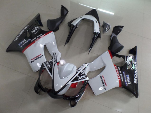 Blanc Noir Carrera Lee Carénage Moto CBR 600 F4i 2001-2003 Blanc Noir Carrera Lee Carénage Moto CBR 600 F4i 2001-2003