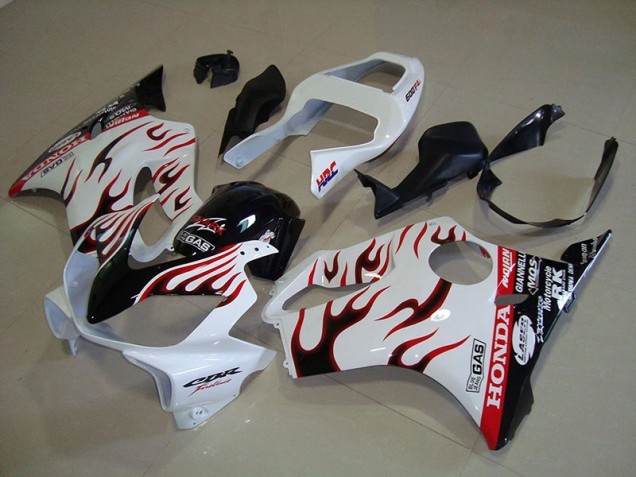 Blanc Flamme Carénage Moto CBR 600 F4i 2001-2003 Blanc Flamme Carénage Moto CBR 600 F4i 2001-2003
