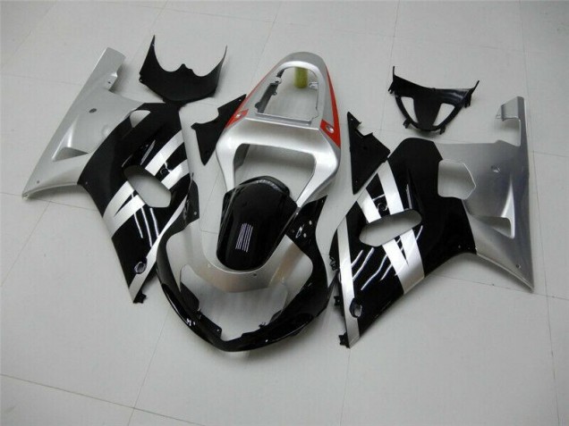 Noir Argent Carénage Moto GSXR 600 / 750 K1 K2 K3 2001-2003 Noir Argent Carénage Moto GSXR 600 / 750 K1 K2 K3 2001-2003
