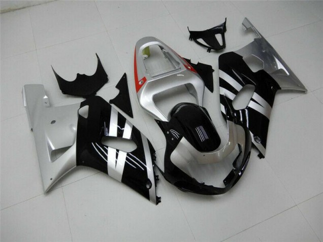 Noir Argent Carénage Moto GSXR 600 / 750 K1 K2 K3 2001-2003 Noir Argent Carénage Moto GSXR 600 / 750 K1 K2 K3 2001-2003