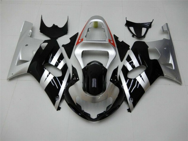 Noir Argent Carénage Moto GSXR 600 / 750 K1 K2 K3 2001-2003 Noir Argent Carénage Moto GSXR 600 / 750 K1 K2 K3 2001-2003
