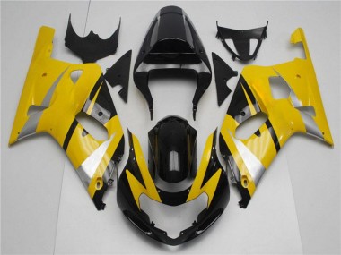 Jaune Noir Carénages Moto GSXR 600 / 750 K1 K2 K3 2001-2003
