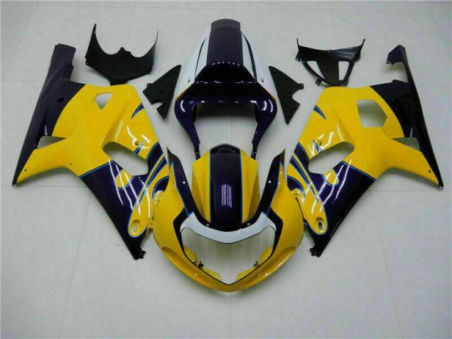 Jaune Carrosserie Moto GSXR 600 / 750 K1 K2 K3 2001-2003 Jaune Carrosserie Moto GSXR 600 / 750 K1 K2 K3 2001-2003