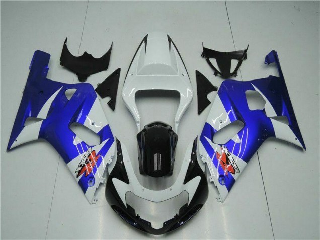 Blanc Bleu Carénage Moto GSXR 600 / 750 K1 K2 K3 2001-2003 Blanc Bleu Carénage Moto GSXR 600 / 750 K1 K2 K3 2001-2003