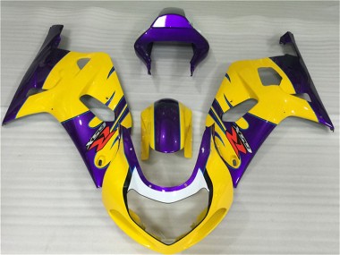 Jaune Carénages Moto GSXR 600 / 750 K1 K2 K3 2001-2003