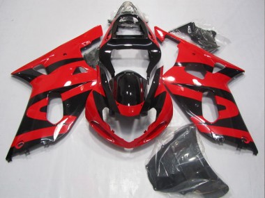 Noir Rouge Carénage Moto GSXR 600 K1 K2 K3 2001-2003