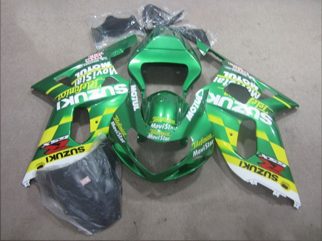 Telefunica Movistar Carénage Moto GSXR 600 K1 K2 K3 2001-2003 Telefunica Movistar Carénage Moto GSXR 600 K1 K2 K3 2001-2003