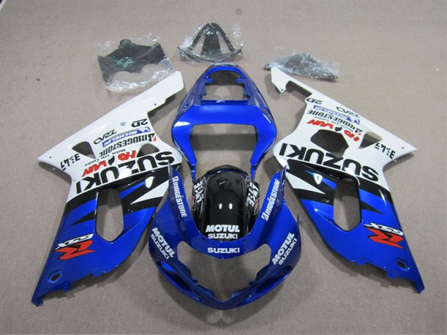 Bleu Blanc Motul Carénages Moto GSXR 600 K1 K2 K3 2001-2003