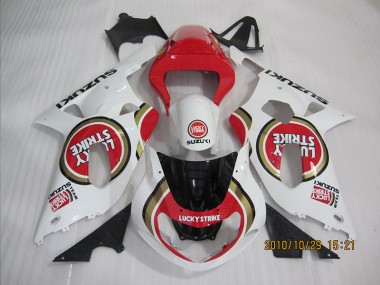 Rouge Blanc Lucky Strike Carénage Moto GSXR 600 K1 K2 K3 2001-2003