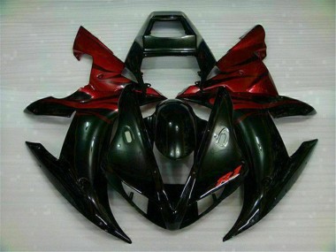 Noir Rouge Carénages Moto R1 2002-2003