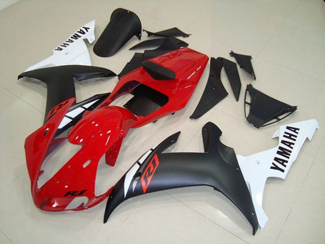 Noir Mat Rouge Carénage Moto R1 2002-2003