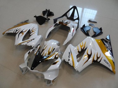 Blanc Or Noir Flamme Carénage Moto VFR 800 2002-2013