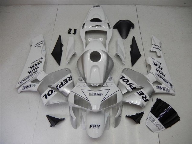 Argent Blanc Noir Repsol Carénage Moto CBR 600 RR 2003-2004 Argent Blanc Noir Repsol Carénage Moto CBR 600 RR 2003-2004