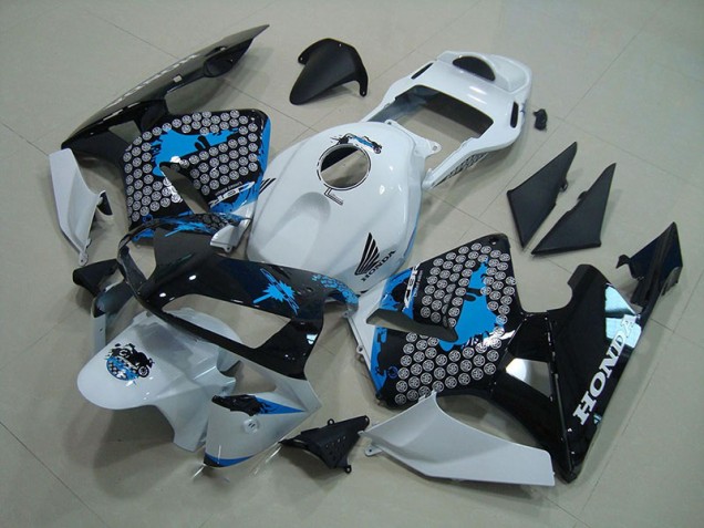 Blanc Noir Bleu Carénage Moto CBR 600 RR 2003-2004 Blanc Noir Bleu Carénage Moto CBR 600 RR 2003-2004