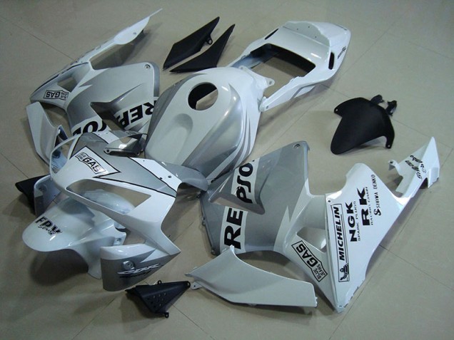 Repsol Blanc Argent Carénage Moto CBR 600 RR 2003-2004
