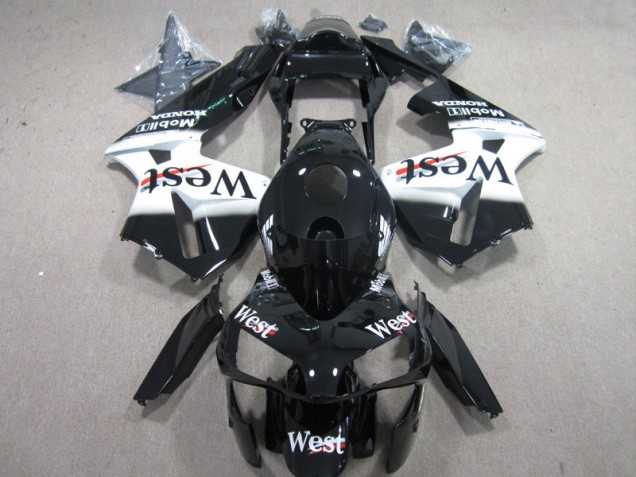 West Blanc Noir Carénage Moto CBR 600 RR 2003-2004 West Blanc Noir Carénage Moto CBR 600 RR 2003-2004