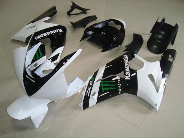 Blanc Monster Carénages Moto ZX6R 2003-2004 Blanc Monster Carénages Moto ZX6R 2003-2004