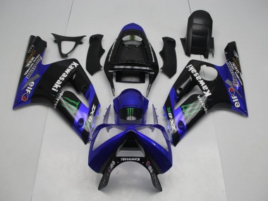 Bleu Monster Carénage Moto ZX6R 2003-2004
