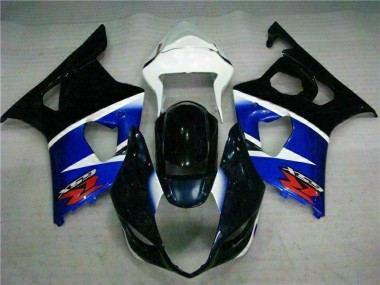 Noir Bleu Kit Carénages Motos Complet GSXR 1000 K3 2003-2004