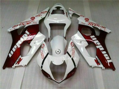 Rouge Blanc Carénage Moto GSXR 1000 K3 2003-2004