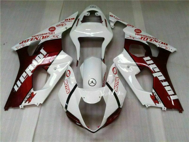 Rouge Blanc Carénage Moto GSXR 1000 K3 2003-2004