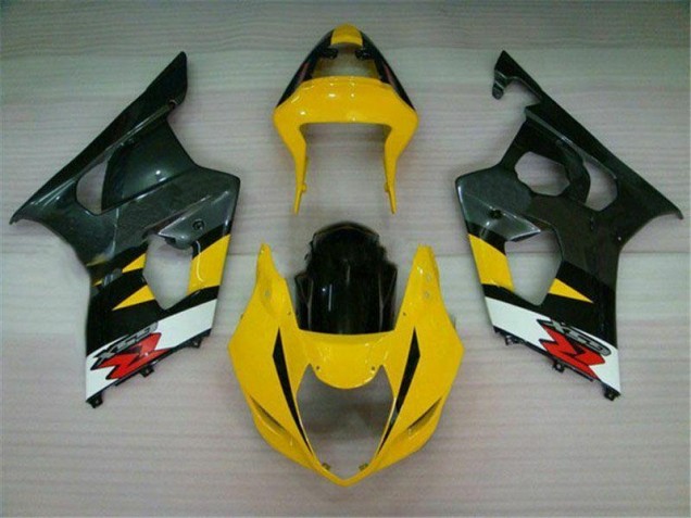 Jaune Noir Carénage Moto GSXR 1000 K3 2003-2004 Jaune Noir Carénage Moto GSXR 1000 K3 2003-2004