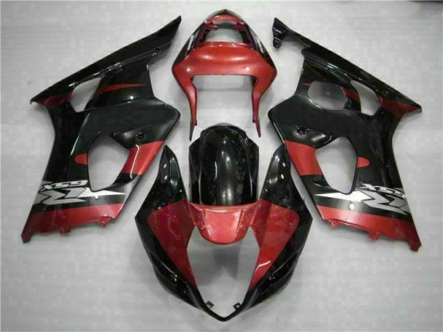 Rouge Noir Carénage Moto GSXR 1000 K3 2003-2004 Rouge Noir Carénage Moto GSXR 1000 K3 2003-2004