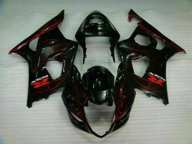 Rouge Flamme Carénage Moto GSXR 1000 K3 2003-2004